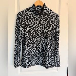 NIC+ZOE Black and Gray Patterned Sweater - Petite Small